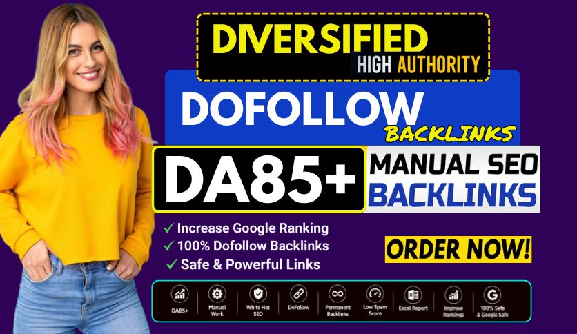 High Authority DA85+ SEO Backlinks For Rankings